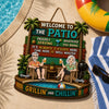 Personalized Wood Sign - Poolside, Summer Gift for Couple - Backyard Happy Hour