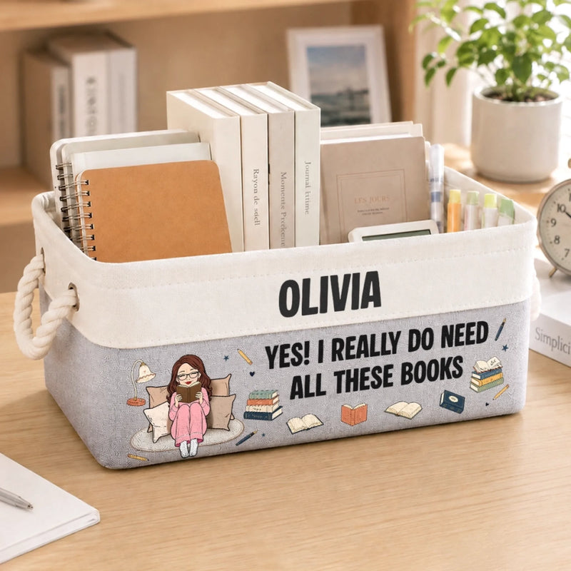 Personalized Storage Basket – Gift For Book Lovers – Always In Text