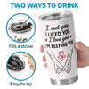 Personalized 3D Inflated Effect Printed Tumbler - Anniversary Gift For Couple - I Love You I'm Keeping You
