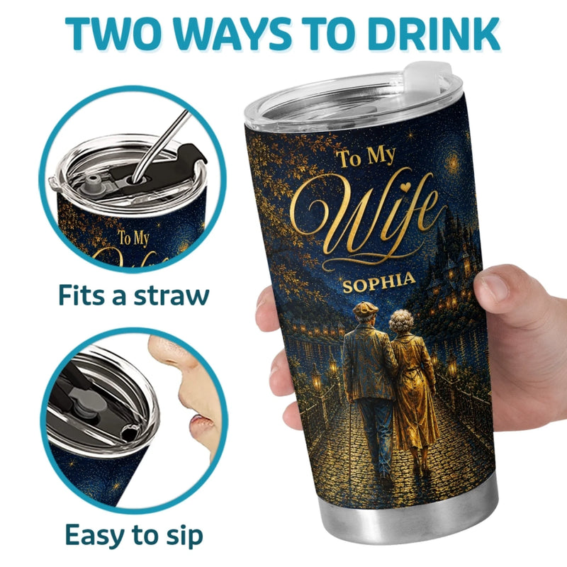 Personalized Tumbler - Anniversary Gift For Wife, Husband, Couple - Be Your Last