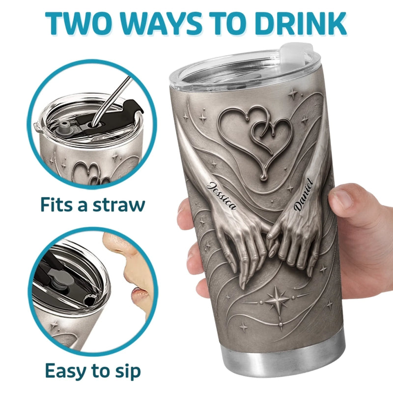 Personalized 3D Inflated Effect Printed Tumbler - Anniversary Gift For Wife, Husband, Couple - You Are My Soulmate