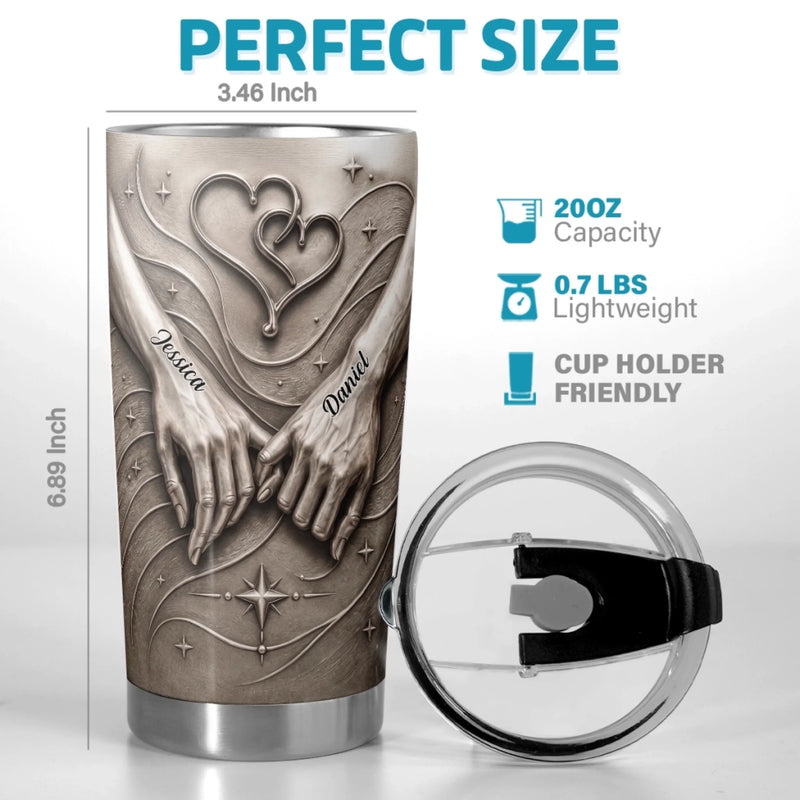 Personalized 3D Inflated Effect Printed Tumbler - Anniversary Gift For Wife, Husband, Couple - You Are My Soulmate