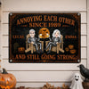 Personalized Home Decor Metal Sign - Halloween Anniversary Gift For Couple - Every Year Tells A Story