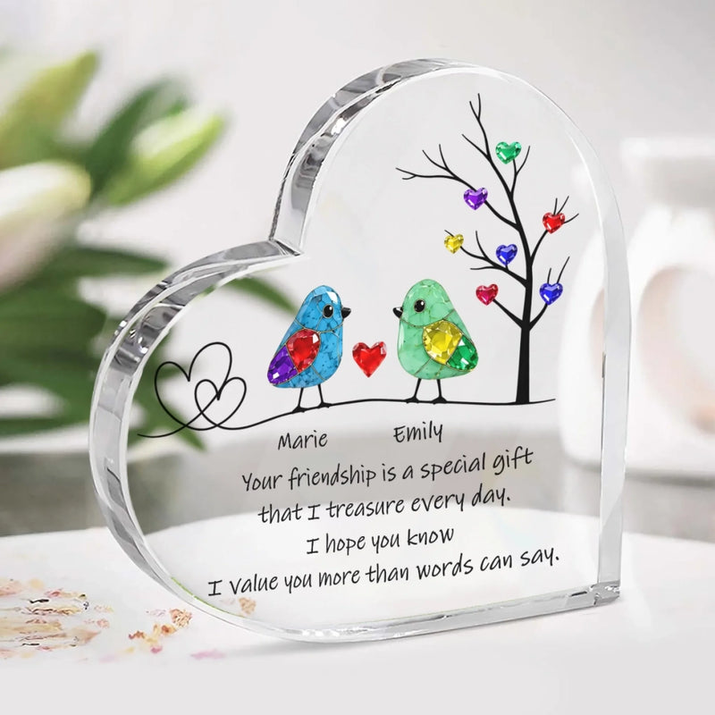 Personalized Acrylic Plaque - Birthday Gift For Sister, Bestie, Best Friend - Gracefully Becoming Sisters