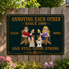 Personalized Home Decor Metal Sign – Anniversary Gift For Couple, Pet Lovers – Always On My Team