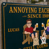 Personalized Home Decor Metal Sign – Anniversary Gift For Couple, Pet Lovers – Always On My Team