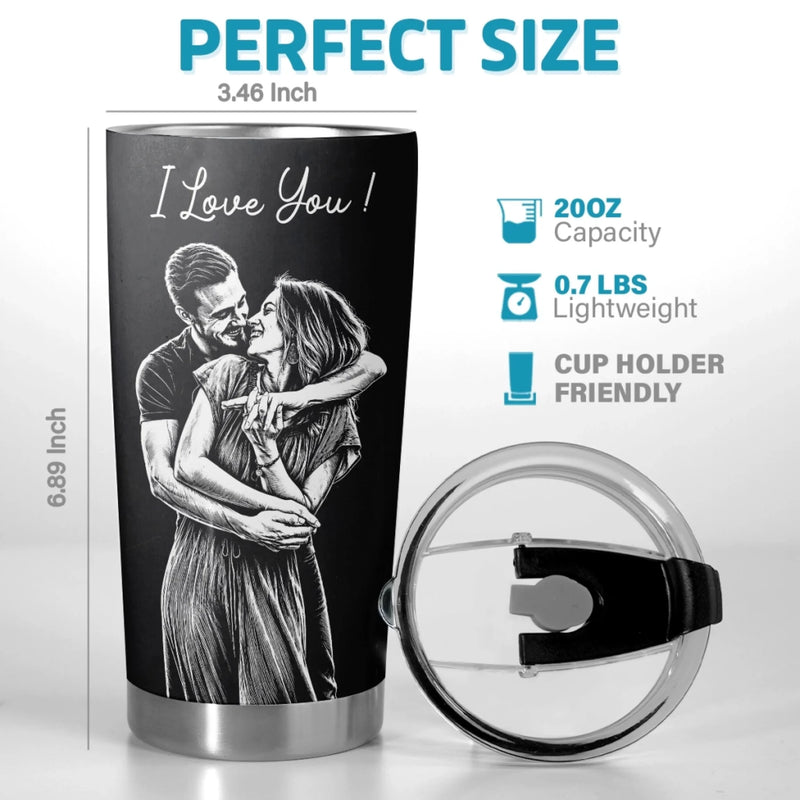 Personalized Photo Tumbler – Anniversary Gift For Couple – Better Together
