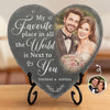 Personalized Photo Heart Shaped Stone With Stand – Anniversary Gift For Couple – Always Next To You