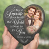 Personalized Photo Heart Shaped Stone With Stand – Anniversary Gift For Couple – Always Next To You