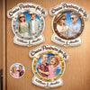 Personalized Photo Cruise Ship Door Magnet – Summer, Anniversary Gift For Couple – Finding Our Happy Place Onboard