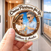 Personalized Photo Cruise Ship Door Magnet – Summer, Anniversary Gift For Couple – Finding Our Happy Place Onboard