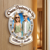 Personalized Photo Cruise Ship Door Magnet – Summer, Anniversary Gift For Couple – Finding Our Happy Place Onboard