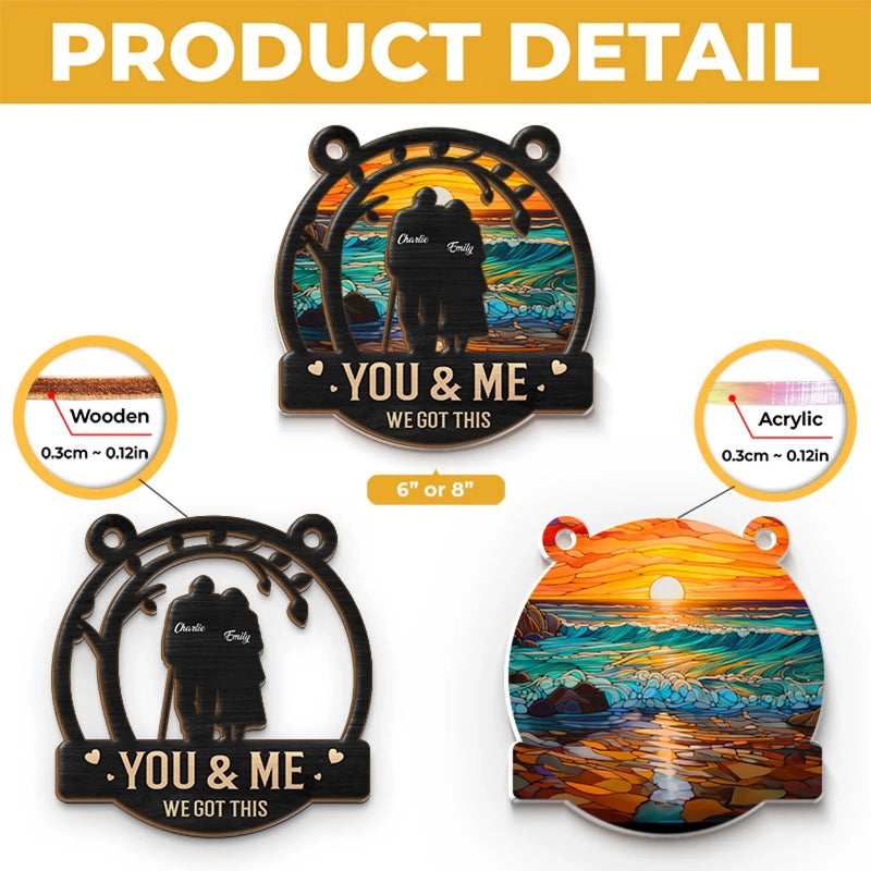 Personalized Window Hanging Suncatcher – Anniversary Gift For Couple – You Are My Greatest Gift