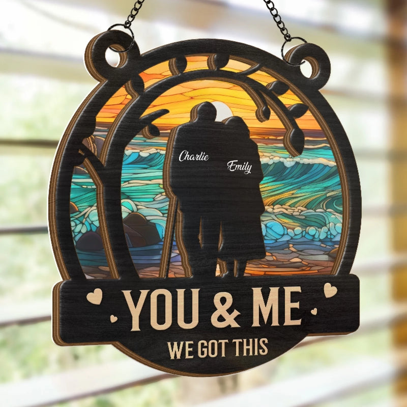Personalized Window Hanging Suncatcher – Anniversary Gift For Couple – You Are My Greatest Gift