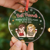 Personalized Glass Ornament - Christmas Gift For Sister, Bestie, Best Friend - Forever Better Together