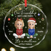 Personalized Glass Ornament - Christmas Gift For Sister, Bestie, Best Friend - Besties Making Magic This Noel