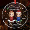 Personalized Glass Ornament - Christmas Gift For Sister, Bestie, Best Friend - Besties Making Magic This Noel