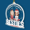 Personalized Acrylic Ornament – Christmas Gift For Sister, Bestie, Best Friend – Congrats On Being My Besties
