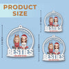Personalized Acrylic Ornament – Christmas Gift For Sister, Bestie, Best Friend – Congrats On Being My Besties