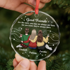 Personalized Glass Ornament - Christmas Gift For Sister, Bestie, Best Friend - Our Story Glitters
