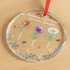 Personalized Glass Ornament - Christmas Gift For Sister, Bestie, Best Friend - Friendship Blooms Brighter Than Flowers