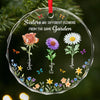 Personalized Glass Ornament - Christmas Gift For Sister, Bestie, Best Friend - Friendship Blooms Brighter Than Flowers