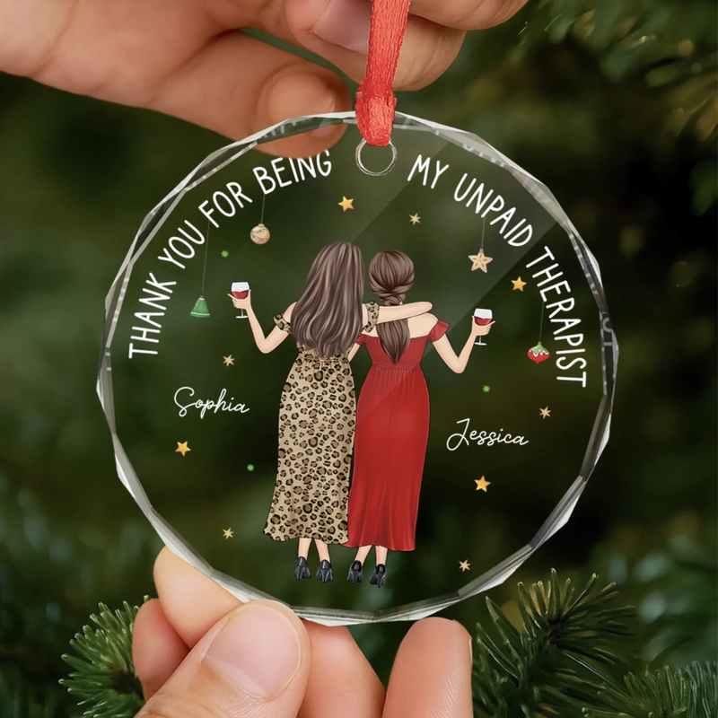 Personalized Glass Ornament - Christmas Gift For Sister, Bestie, Best Friend - We’re The Perfect Mess