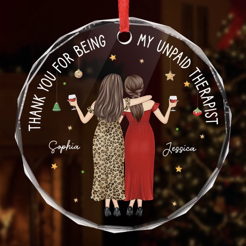 Personalized Glass Ornament - Christmas Gift For Sister, Bestie, Best Friend - We’re The Perfect Mess