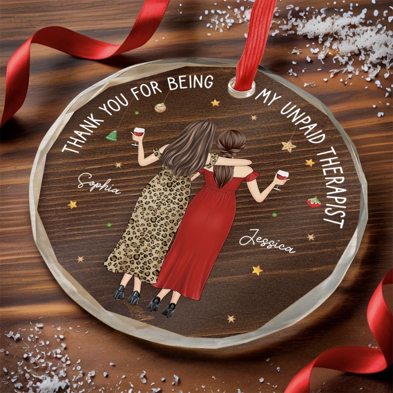 Personalized Glass Ornament - Christmas Gift For Sister, Bestie, Best Friend - We’re The Perfect Mess