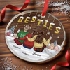 Personalized Glass Ornament - Christmas Gift For Sister, Bestie, Best Friend - Crazy Together Since Day One