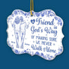 Personalized Acrylic Ornament – Christmas Gift For Sister, Bestie, Best Friend – Growing Old Side By Side