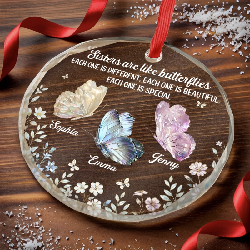 Personalized Glass Ornament - Christmas Gift For Sister, Bestie, Best Friend - You Make Life Softer