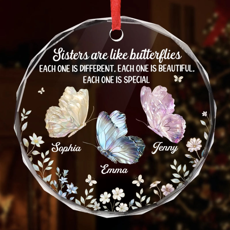 Personalized Glass Ornament - Christmas Gift For Sister, Bestie, Best Friend - You Make Life Softer