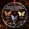 Personalized Glass Ornament - Christmas Gift For Sister, Bestie, Best Friend - Butterflies Bless Our Friendship
