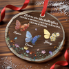 Personalized Glass Ornament - Christmas Gift For Sister, Bestie, Best Friend - Butterflies Bless Our Friendship