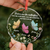 Personalized Glass Ornament - Christmas Gift For Sister, Bestie, Best Friend - Besties Brighten Every Day