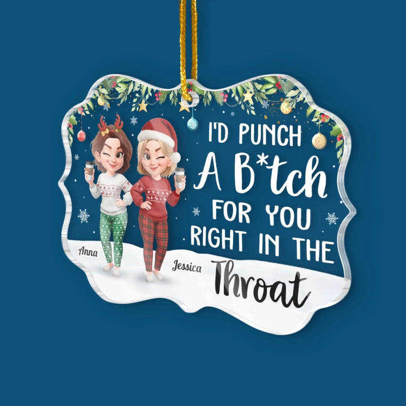 Personalized Acrylic Ornament – Christmas Gift For Sister, Bestie, Best Friend – Rooted In Love, Blooming In Friendship