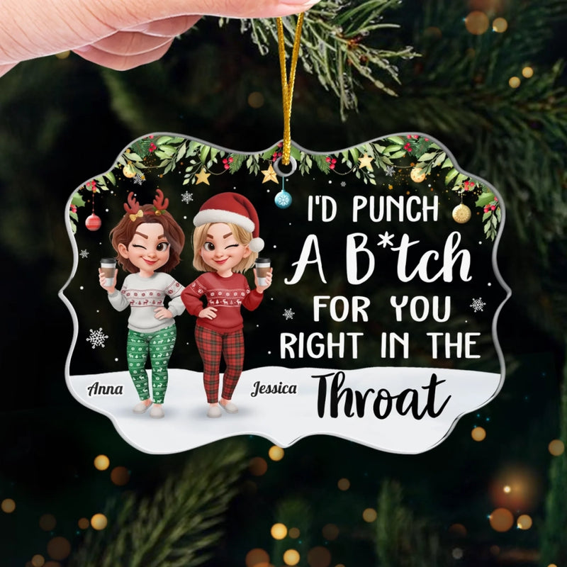 Personalized Acrylic Ornament – Christmas Gift For Sister, Bestie, Best Friend – Rooted In Love, Blooming In Friendship