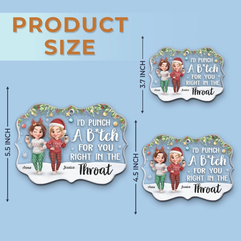Personalized Acrylic Ornament – Christmas Gift For Sister, Bestie, Best Friend – Rooted In Love, Blooming In Friendship