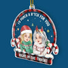 Personalized Acrylic Ornament – Christmas Gift For Sister, Bestie, Best Friend – Partners In Crime And Wine