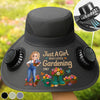 Personalized Hat With Fans Solar Power – Gifts For Garden Lovers, Plant Lovers – Cool Shade, Happy Planting