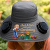 Personalized Hat With Fans Solar Power – Gifts For Garden Lovers, Plant Lovers – Cool Shade, Happy Planting