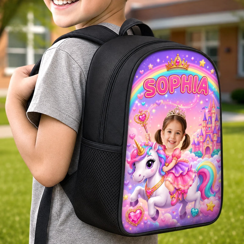 Personalized Photo Kids Front Printed Backpack – Back To School Gift For Kids – Always Sparkle And Shine