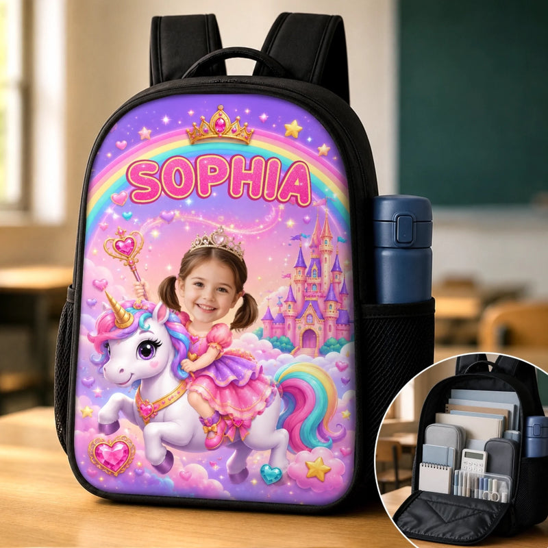 Personalized Photo Kids Front Printed Backpack – Back To School Gift For Kids – Always Sparkle And Shine