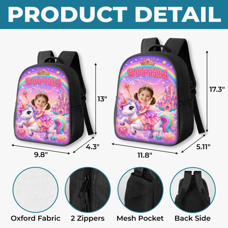 Personalized Photo Kids Front Printed Backpack – Back To School Gift For Kids – Always Sparkle And Shine