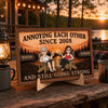 Personalized 2-Layered Wooden Plaque - Wedding Anniversary Gift For Couple - Built on Love & Laughter