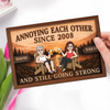 Personalized 2-Layered Wooden Plaque - Wedding Anniversary Gift For Couple - Built on Love & Laughter