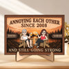 Personalized 2-Layered Wooden Plaque - Wedding Anniversary Gift For Couple - Built on Love & Laughter