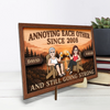 Personalized 2-Layered Wooden Plaque - Wedding Anniversary Gift For Couple - Built on Love & Laughter