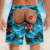 Personalized Funny Men Swim Trunks – Summer Gift For Men – Rear View Approved